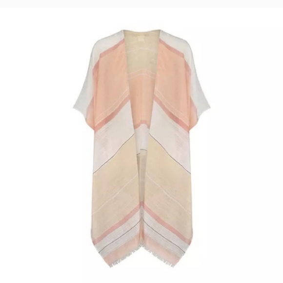 DAISY FUENTES Struped Long Kimono One Size - Picture 5 of 7